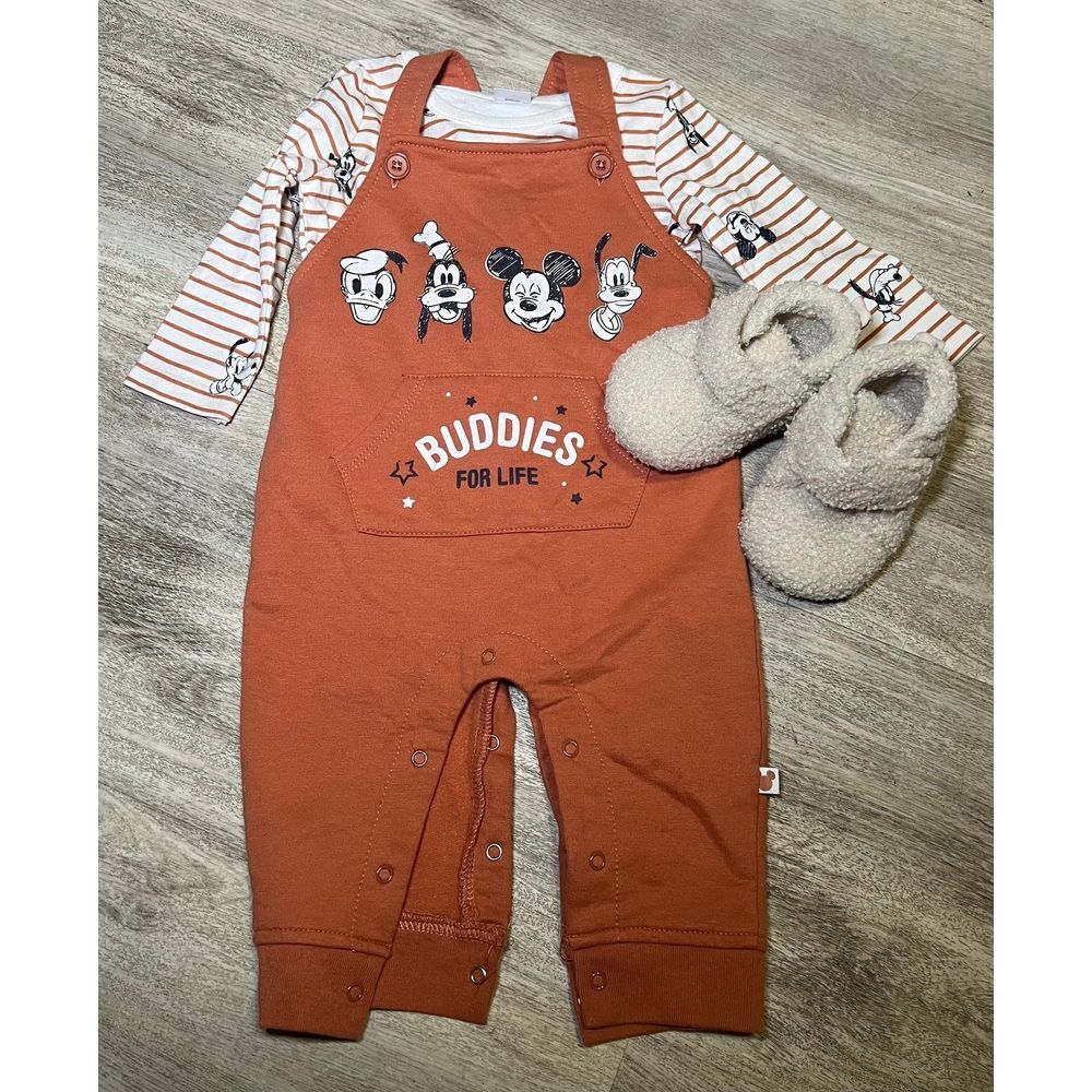 Mickey Mouse baby outfit and shoes‎ bundle